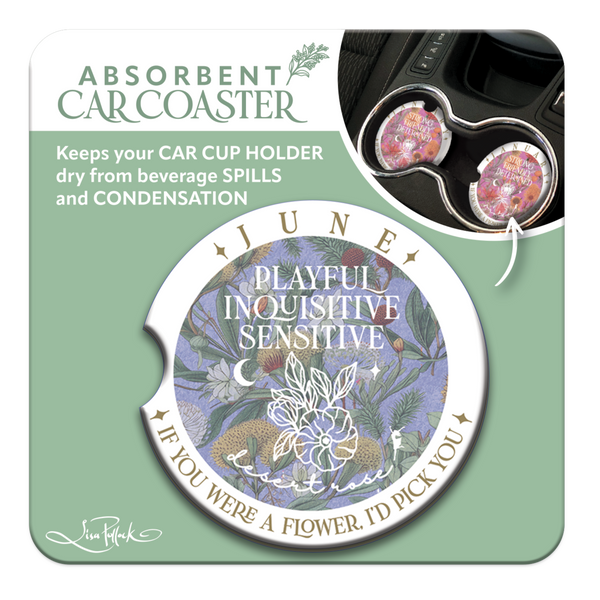 Lisa Pollock Car Coaster - June