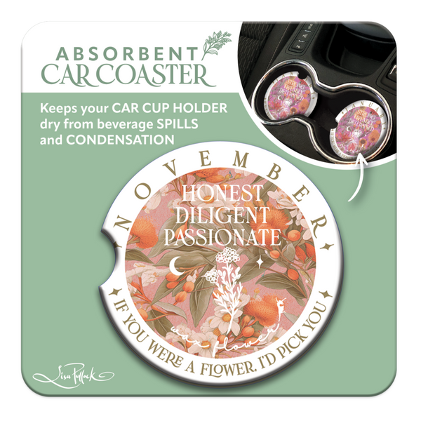 Lisa Pollock Car Coaster - November