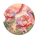 Lisa Pollock Car Coaster - Coral Peony