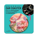 Lisa Pollock Car Coaster - Coral Peony