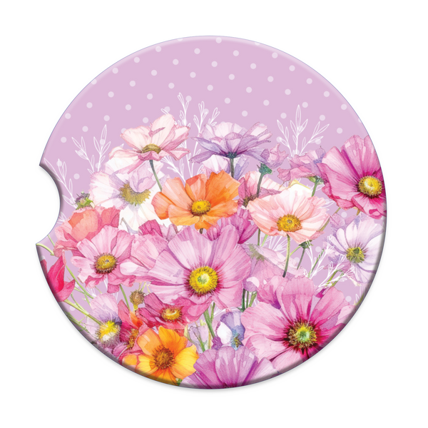 Lisa Pollock Car Coaster - Wistful Wildflowers