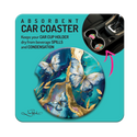 Lisa Pollock Car Coaster - Tranquil Butterflies