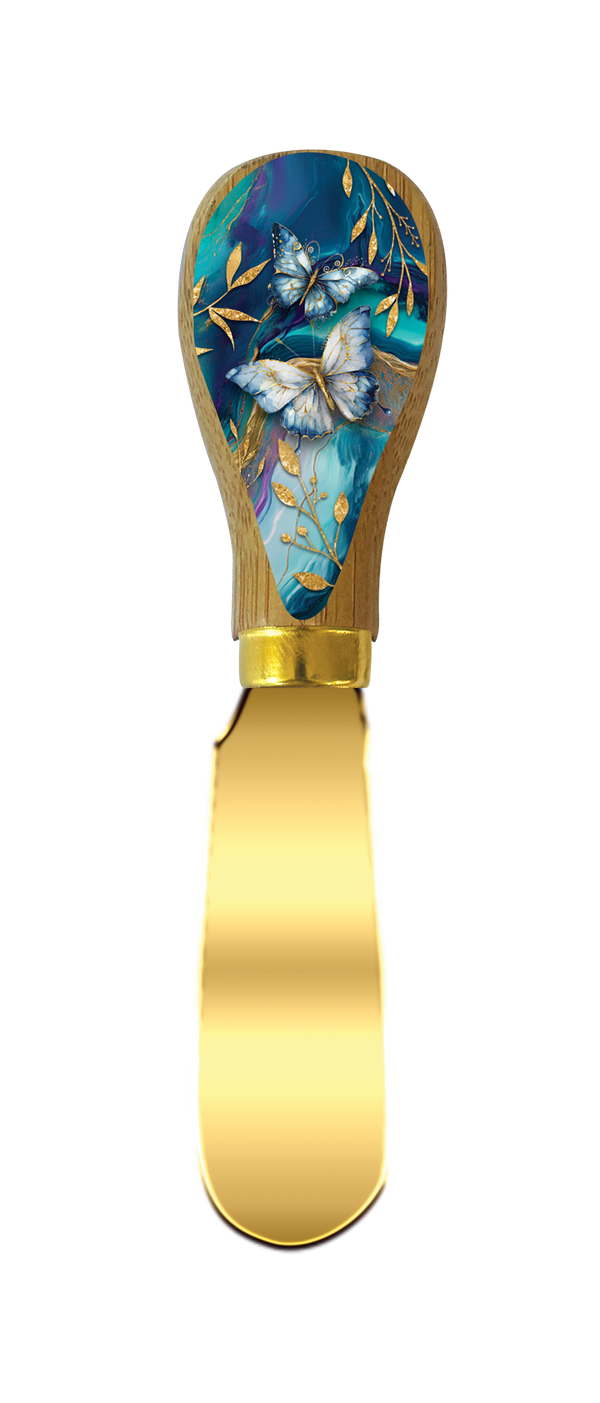 Lisa Pollock Cheese Knives - Tranquil Butterflies