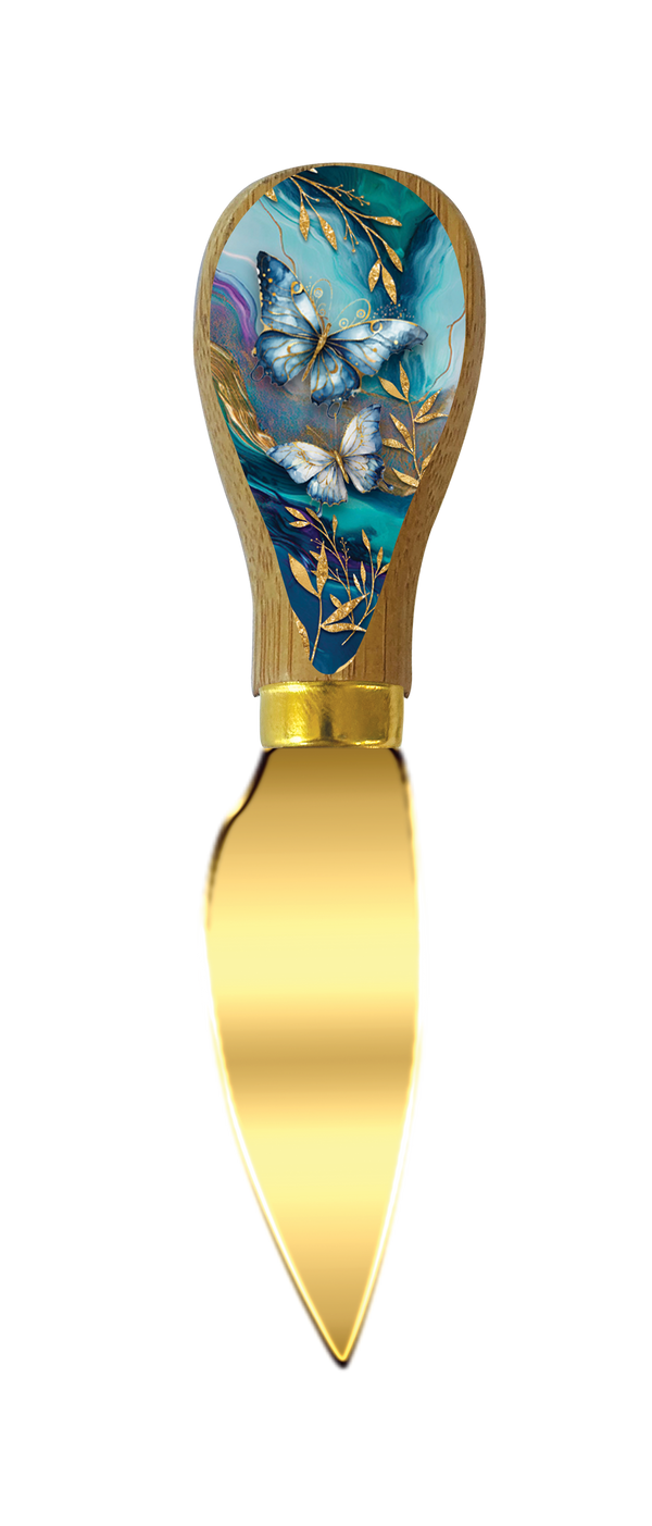 Lisa Pollock Cheese Knives - Tranquil Butterflies