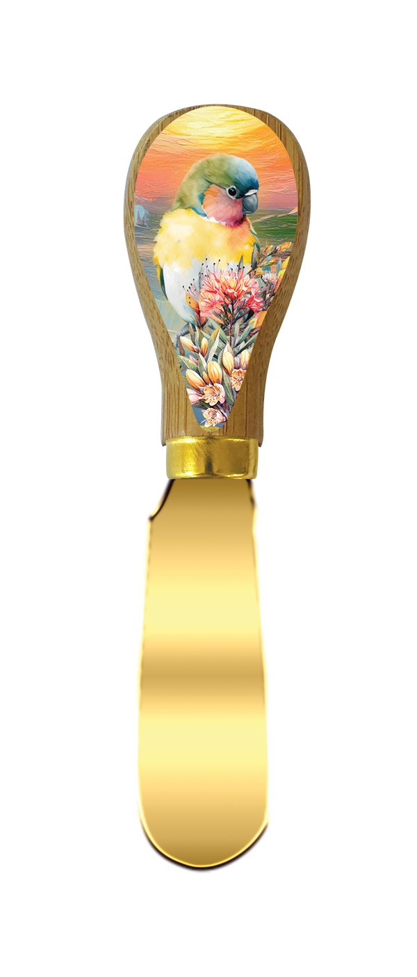 Lisa Pollock Cheese Knives - Love Bird Sunset