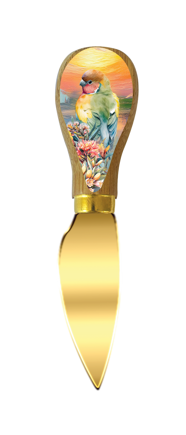 Lisa Pollock Cheese Knives - Love Bird Sunset