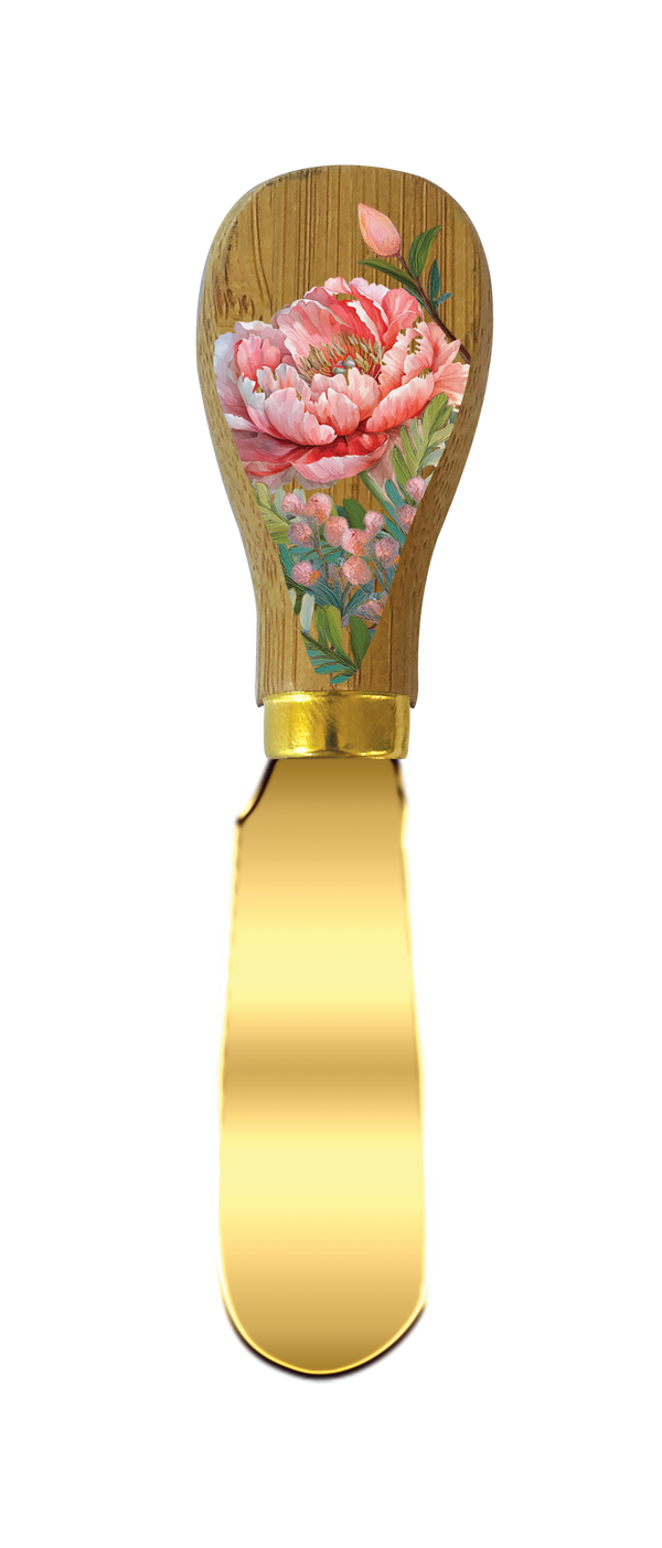 Lisa Pollock Cheese Knives - Coral Peony