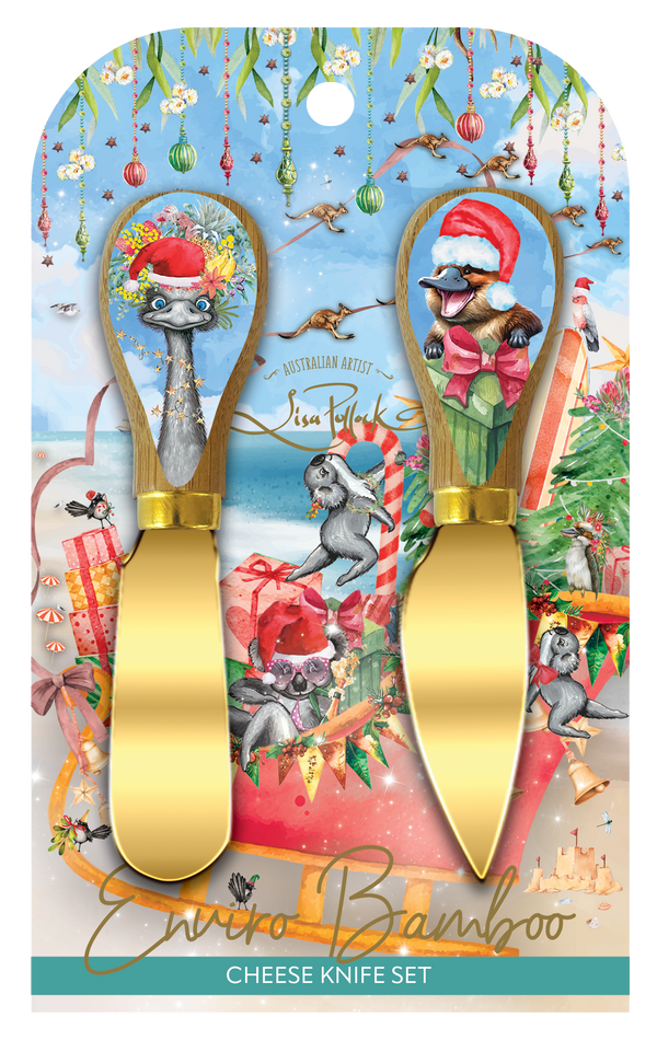 Lisa Pollock Cheese Knives - Festive Frivolities