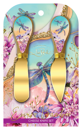 Lisa Pollock Cheese Knives - Delightful Dragonflies