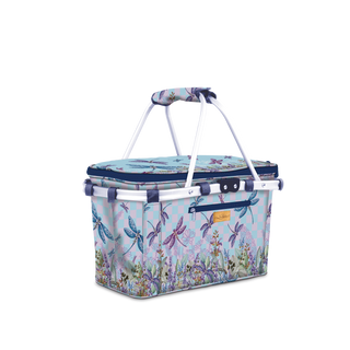 Lisa Pollock Picnic Basket - Lavender Dragonflies