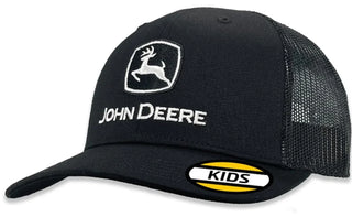 John Deere Kids Basic Trucker Mesh Cap-Black