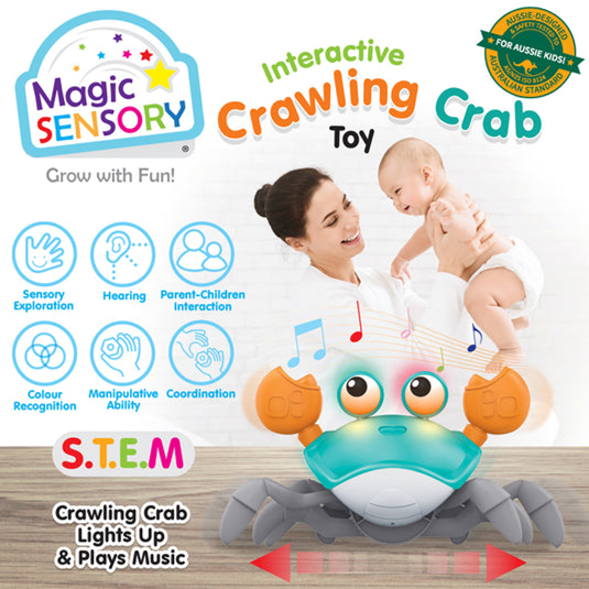 Interactive crawling crab plastic toys for kids 5