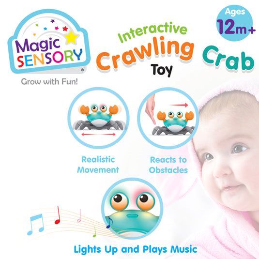 Interactive crawling crab plastic toys for kids 7