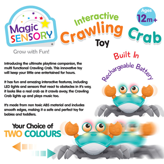 Interactive crawling crab plastic toys for kids 8