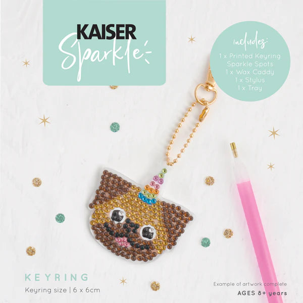 Kaiser Sparkle Keyring - Pug-I-Corn