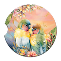 Lisa Pollock Car Coaster - Sunset Love Birds
