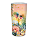Lisa Pollock Double Walled Stainless Steel Roadie - Sunset Love Birds