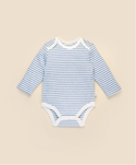 Lummi in colour - Organic Cotton Long Sleeve Body Suit - Blue Stripes