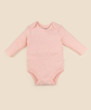Lummi in colour - Organic Cotton Long Sleeve Body Suit - Heather Pink