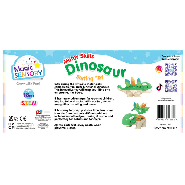 Magic Sensory - Fine Motor Skills Dinosaur Sorting Toy for Kids 3