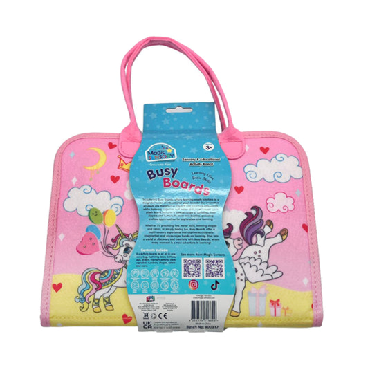 Magic Sensory Busy Board - Pink for Kids 6