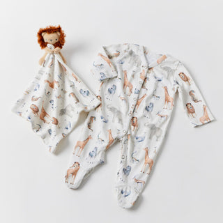 Jiggle and Giggle Romper and Comforter Set - Zambezi