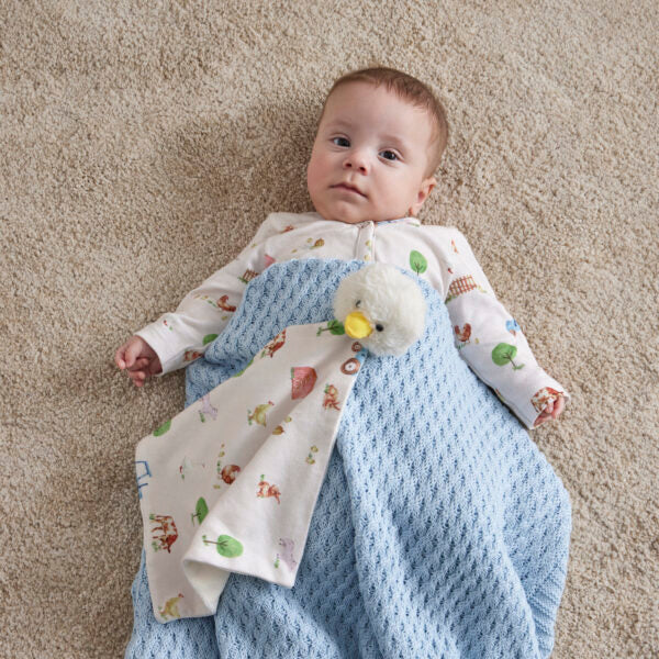 Jiggle and Giggle Romper and Comforter Set - Barnyard