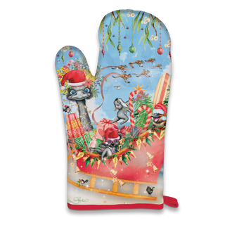 Lisa Pollock - Oven Mitt Pot Holder Set - Festive Frivolities