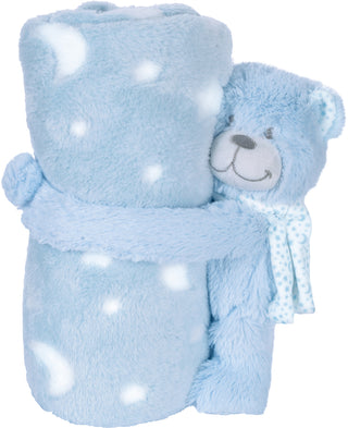 Snuggle Pet - Blue Bear with Blanket Small