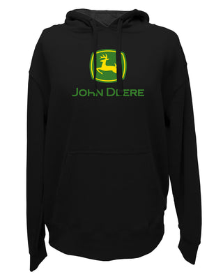John Deere Men's Black Logo Fleece Hoodie