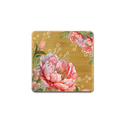 Lisa Pollock Bamboo Coaster Set - Coral Peony