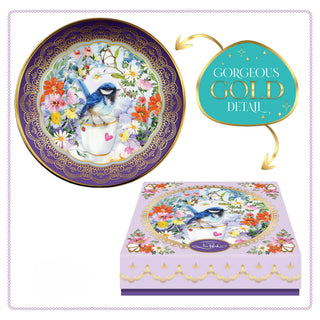 Lisa Pollock Ceramic Trinket Dish - Teatime Wrens