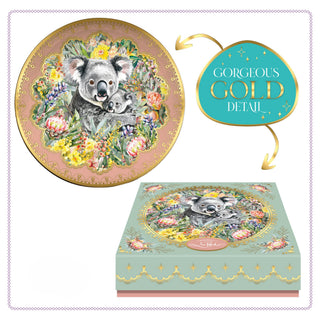 Lisa Pollock Ceramic Trinket Dish - Koala Cuddles