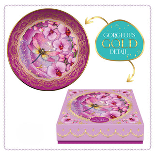 Lisa Pollock Ceramic Trinket Dish - Fuchsia Orchid