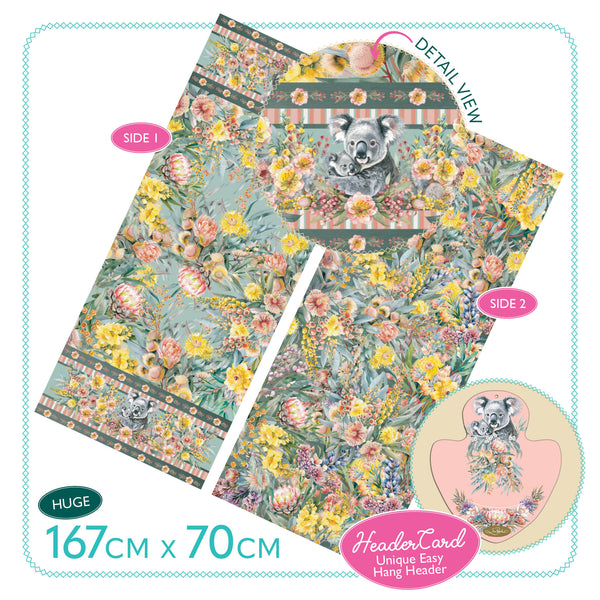 Lisa Pollock Satin Reversible scarf - Koala Cuddles