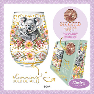 Stemless Glass - Koala Cuddles