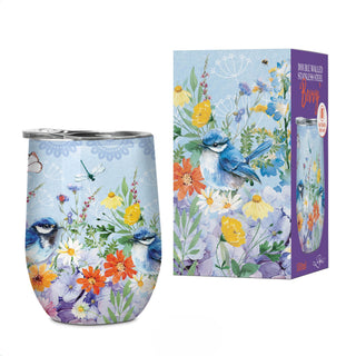 Double Walled Stainless Steel Bevvy - Teatime Wrens