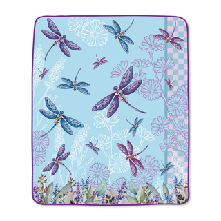 Lisa Pollock Picnic Rug - Lavender Dragonflies