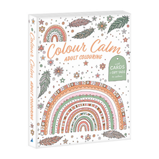 Colour Calm - Deluxe Adult Colouring, greeting Cards & gift tag Book