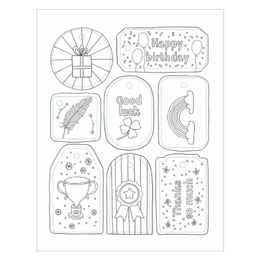 Colour Calm - Deluxe Adult Colouring, greeting Cards & gift tag Book