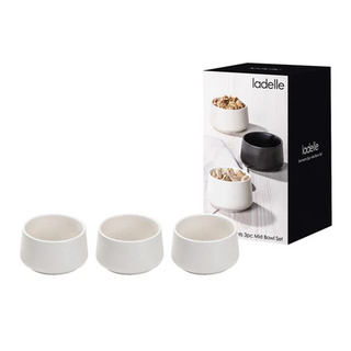Ladelle - Elements White Mid 3pk Bowl Set