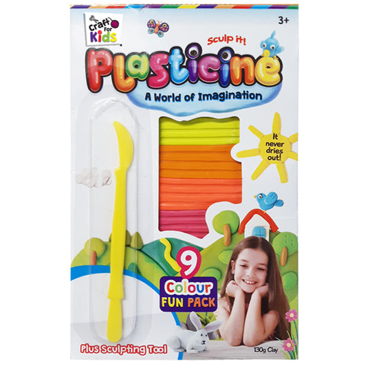 Plasticine 9 Pack Plus Tool Plastic Toys for Kids 