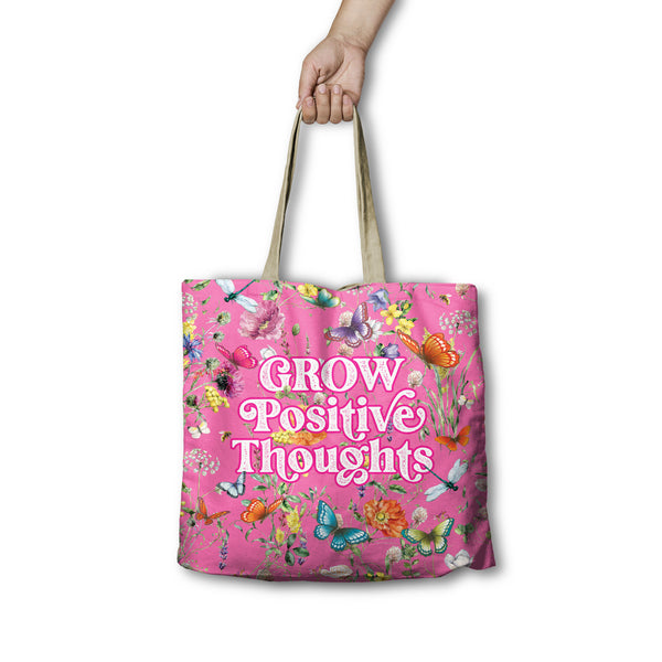 Lisa Pollock Shopping Bag - Grow Positive Thoughts