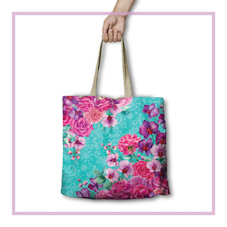 Lisa Pollock  Shopping Bag - Rose Bouquet