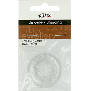Ribtex Stretch Jewellery Thread 0.5mm Clear 10M 1