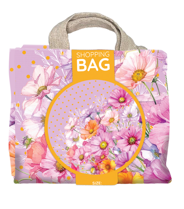 Lisa Pollock  Shopping Bag - Wistful Wildflowers