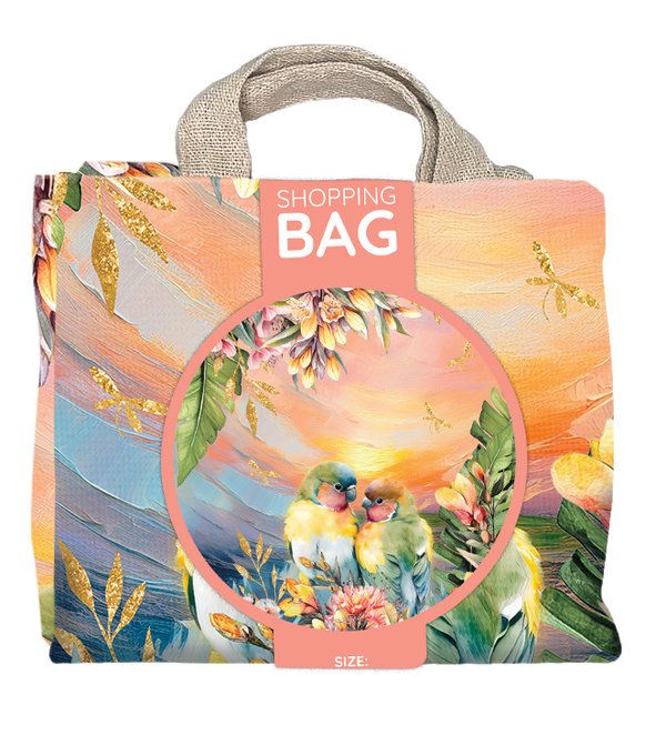 Lisa Pollock  Shopping Bag - Love Bird Sunset