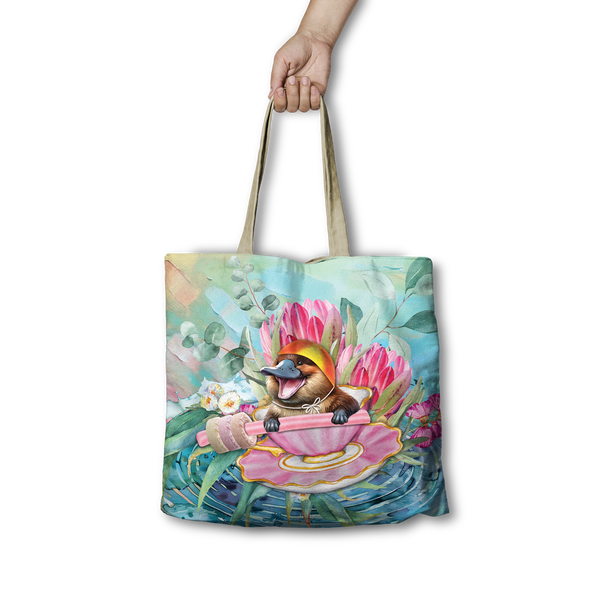 Lisa Pollock  Shopping Bag - Lifesaver Platypus