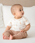 Lummi in colour - Bamboo Short Sleeve Body suit - Kangaroo and Koala