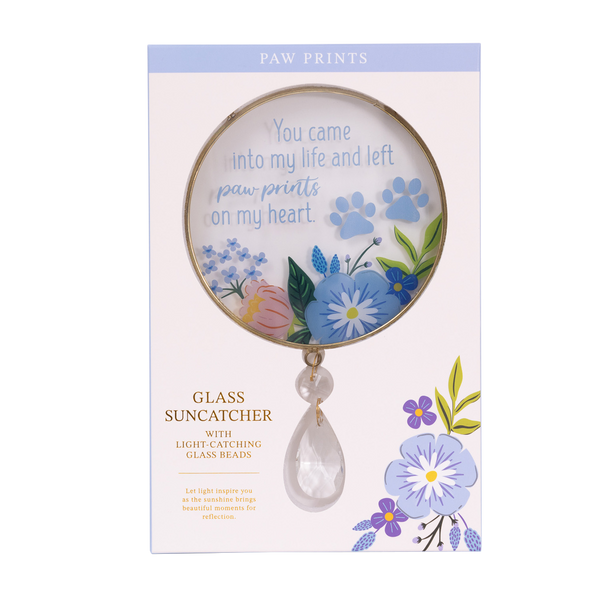 Glass Suncatcher - Paw Prints